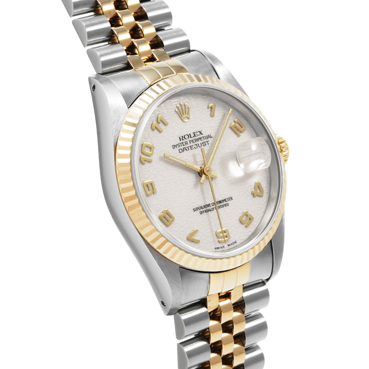 Datejust 16233 X (manufactured circa 1991) Ivory Computer ROLEX Men's [Pre-Owned].