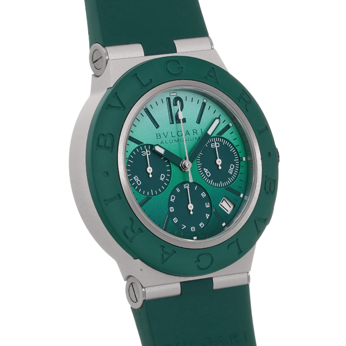 Aluminum Chronograph BB40ATCH Green BVLGARI Men's [Pre-Owned].