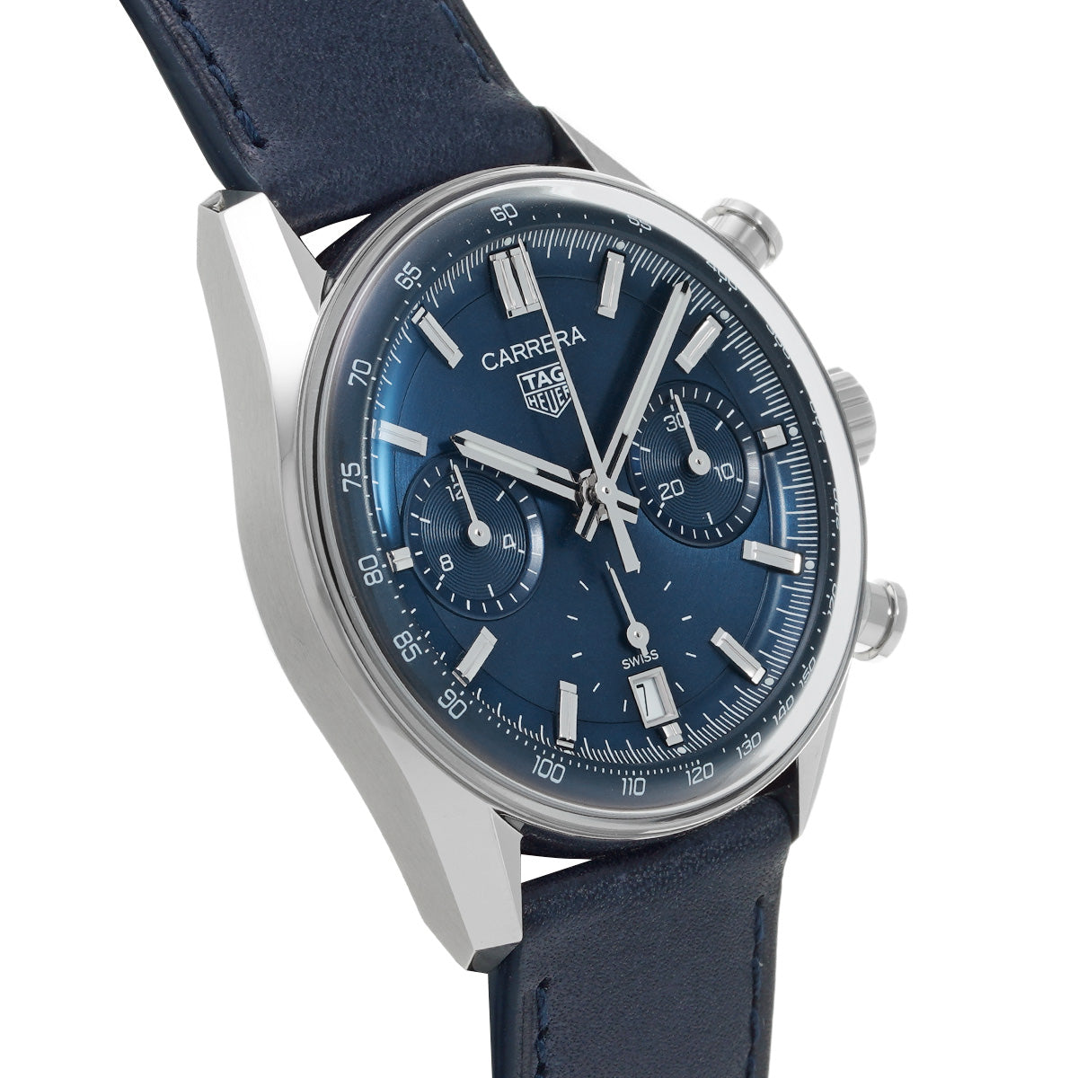 CARRERA Calibre TH20-00 Chronograph CBS2212.FC6535 Blue TAG HEUER Men's [Pre-Owned]