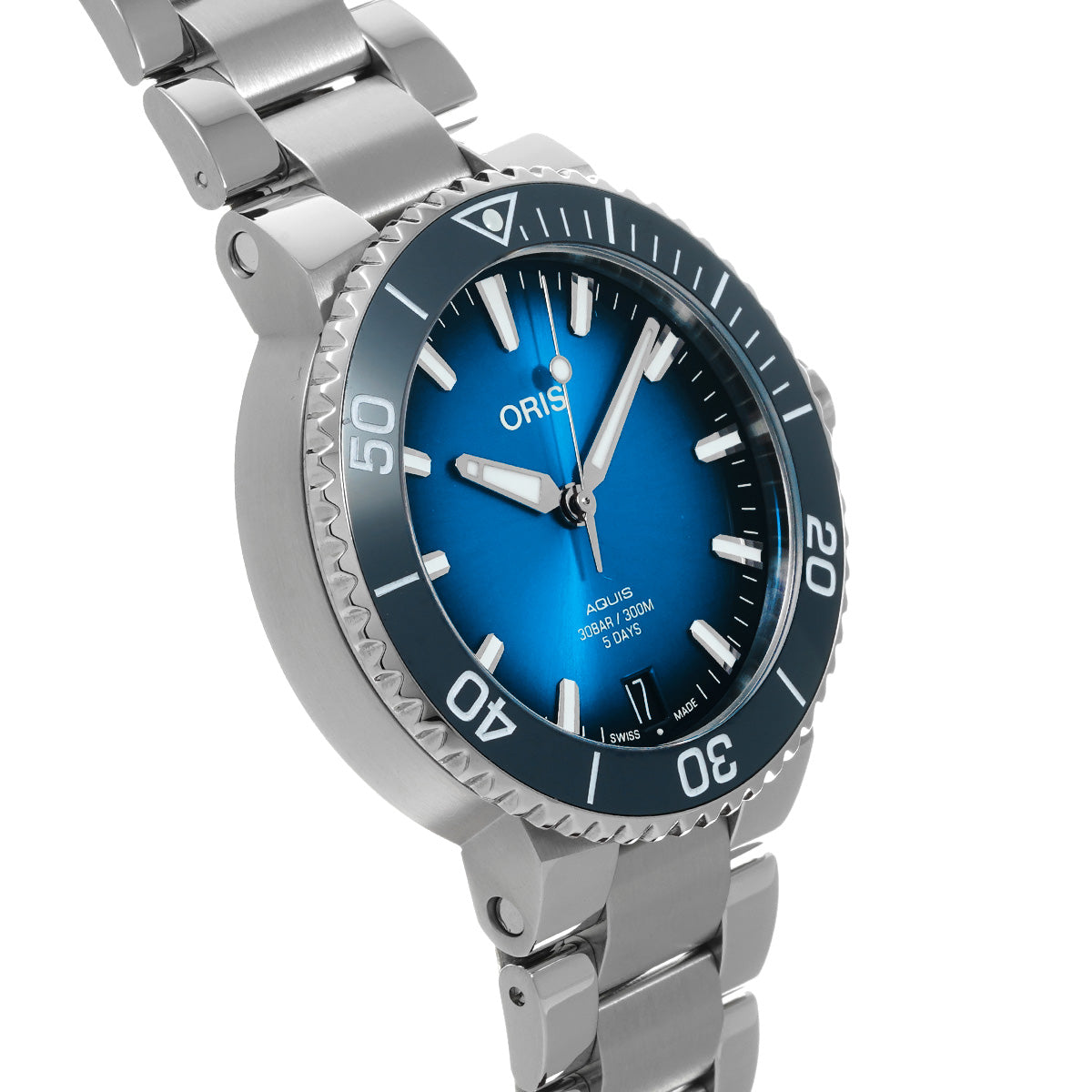 Aquis Date Caliber 400 01 400 7769 4135-07 8 22 09PEB Blue ORIS Men's [pre-owned].