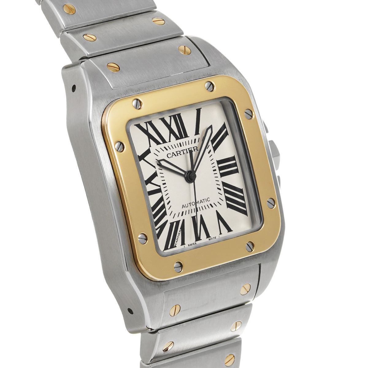 Santos 100 LM W200728G Silver CARTIER Men's [Pre-owned]