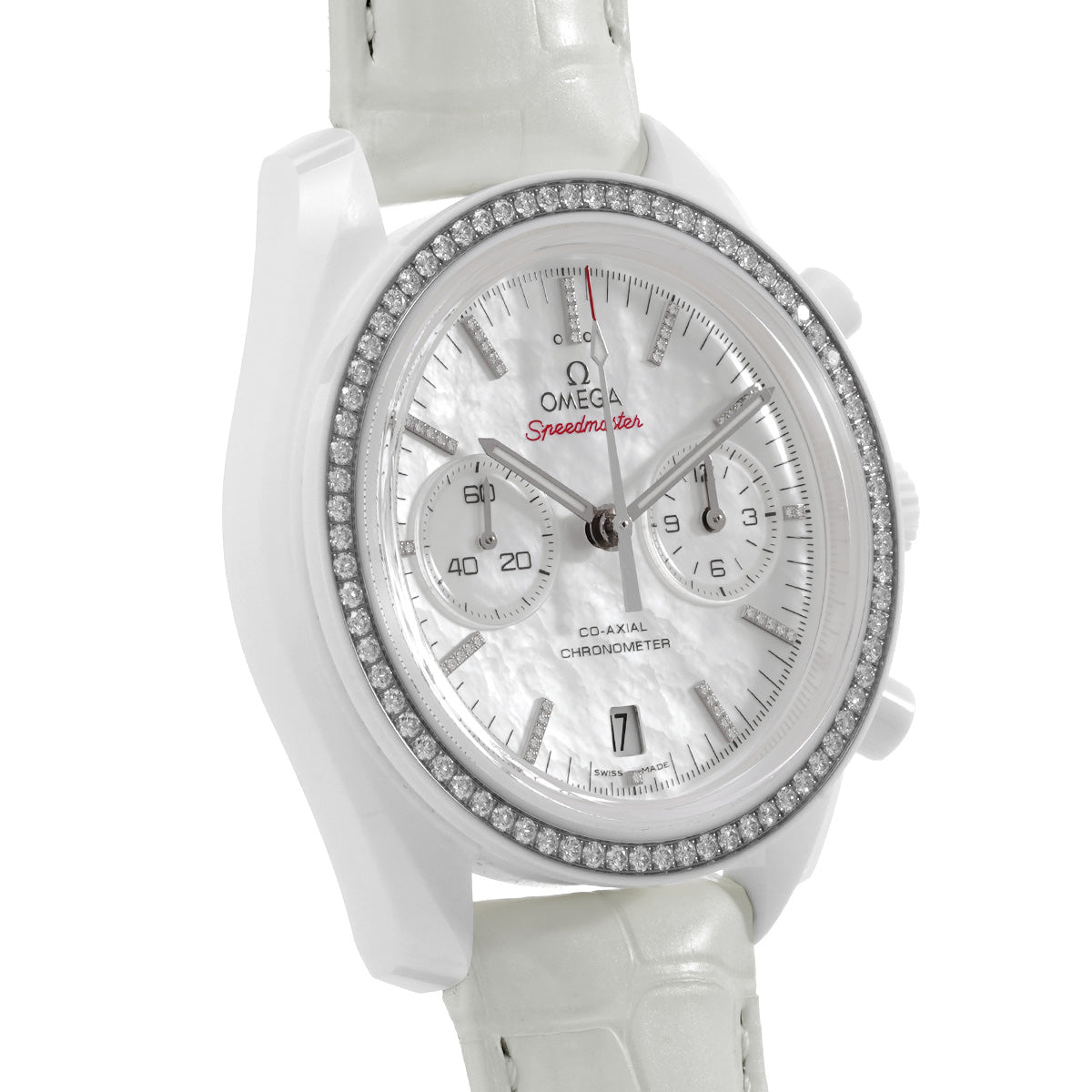 Speedmaster Dark Side of the Moon 311.98.44.51.55.001 White MOP/Diamond OMEGA Ladies [Pre-Owned].
