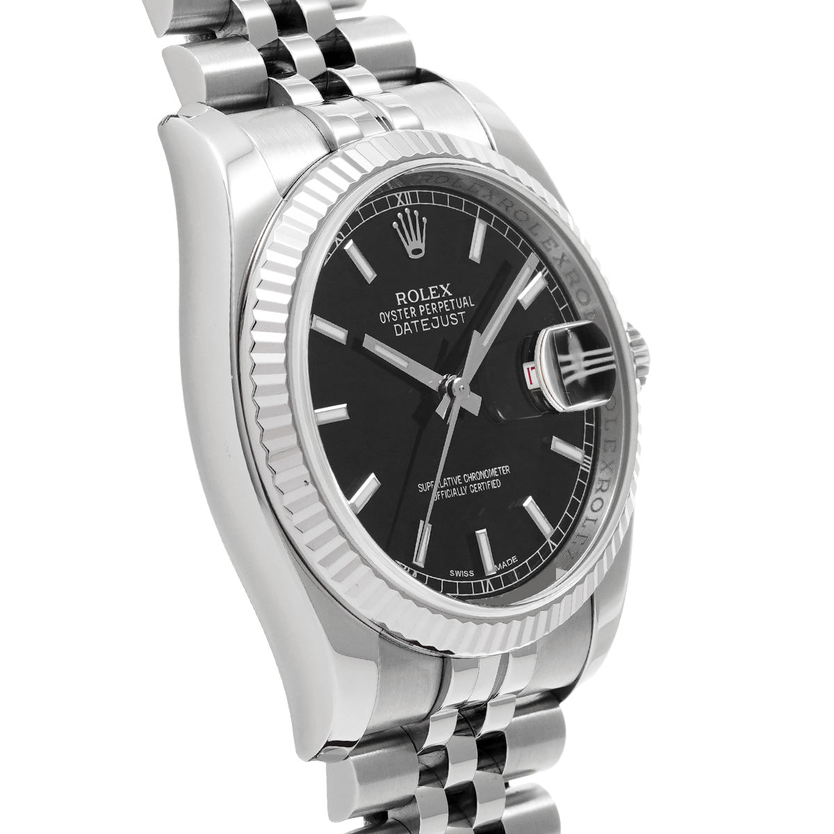 116234 DATE JUST Random Serial Black ROLEX Men's [Pre-owned].