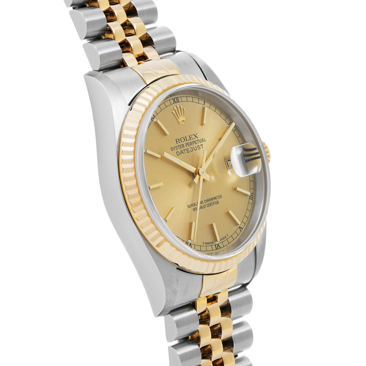Datejust 16233 W (manufactured circa 1996) Champagne ROLEX Men's [Pre-Owned].