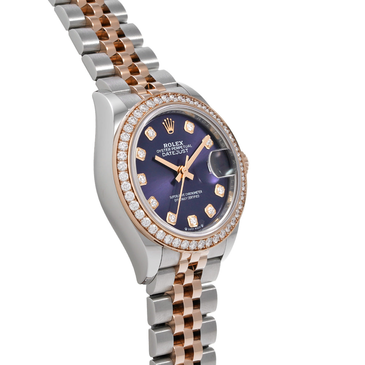 Lady Datejust 28 279381RBR Aubergine Purple/Diamond ROLEX Ladies [Pre-Owned].