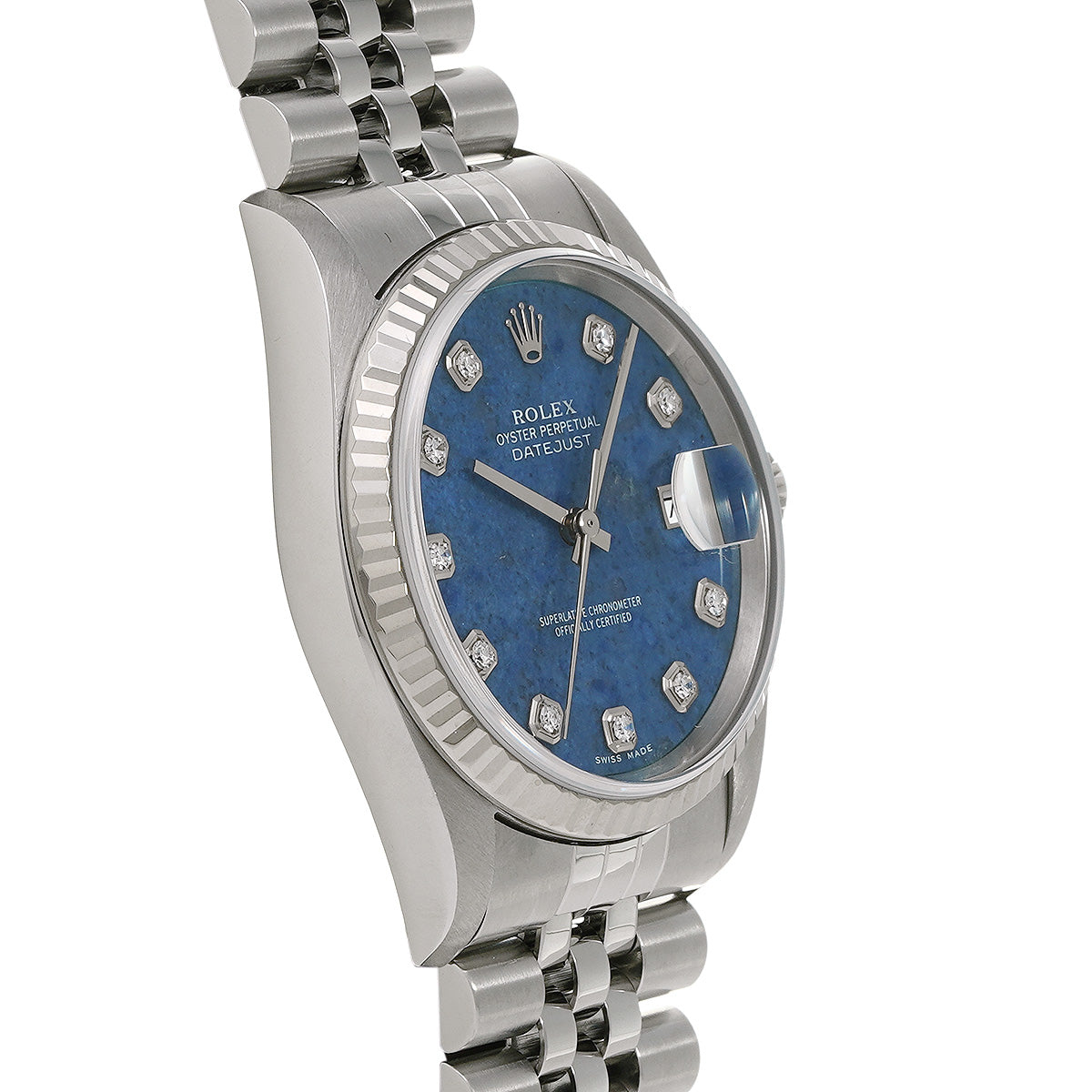 DATE JUST 16234G K (manufactured circa 2001) Sodalite/Diamond ROLEX Men's [Pre-Owned].