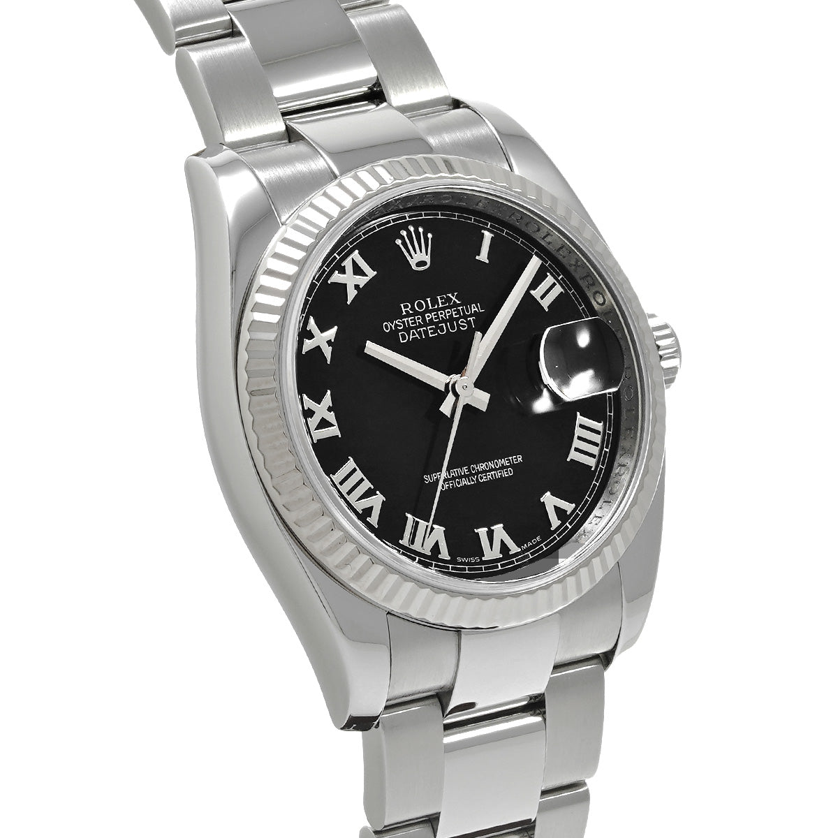 DATE JUST 116234 V (manufactured around 2009) Black ROLEX Men's [Pre-Owned].