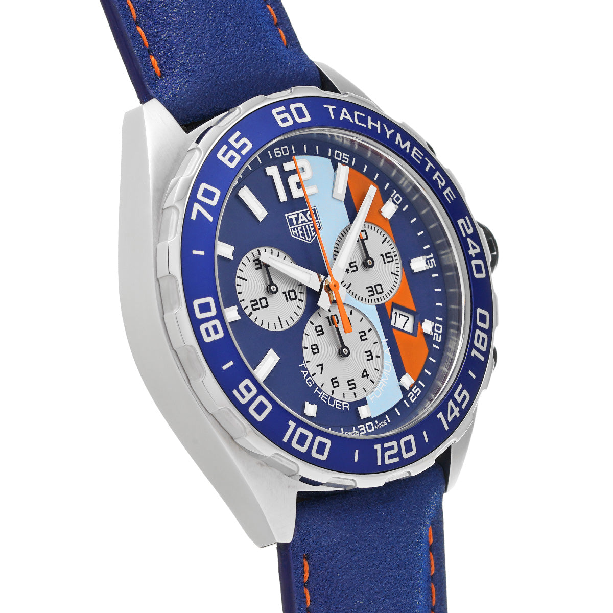 Formula 1 Quartz Chronograph Gulf CAZ101N.FC8243 Blue/Silver TAG HEUER Mens [Pre-Owned]