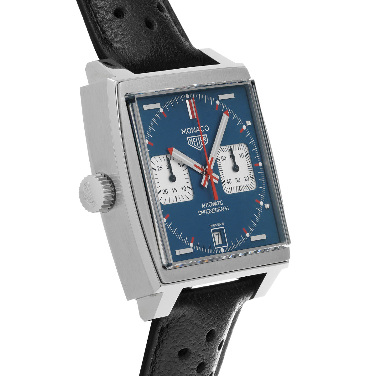 Monaco Calibre 11 Chronograph Steve McQueen CAW211P.FC6356 Blue/Silver TAG HEUER Mens [Pre-Owned]