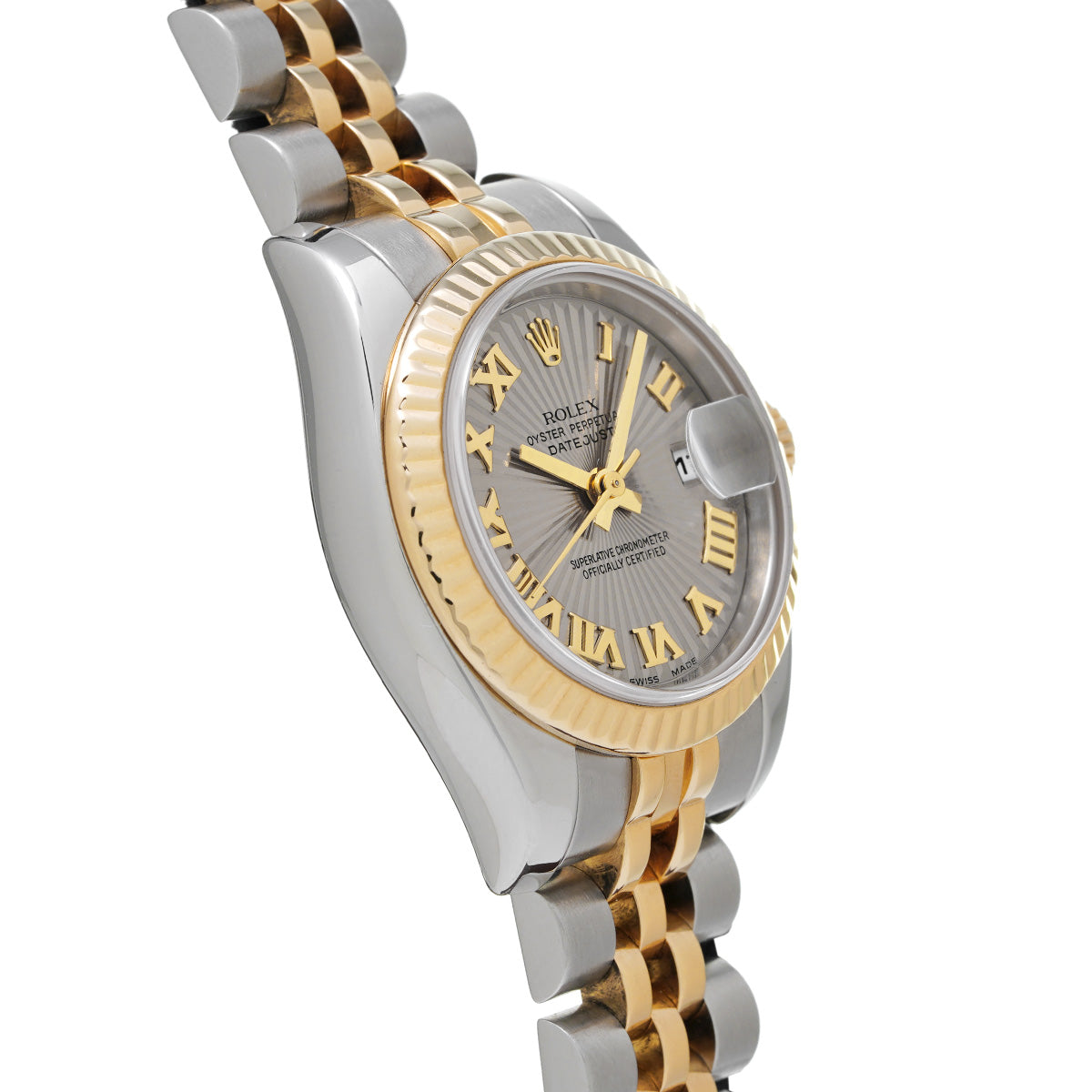 DATE JUST 179173 F (manufactured circa 2004) Gray Sunbeam ROLEX Ladies [Pre-Owned].