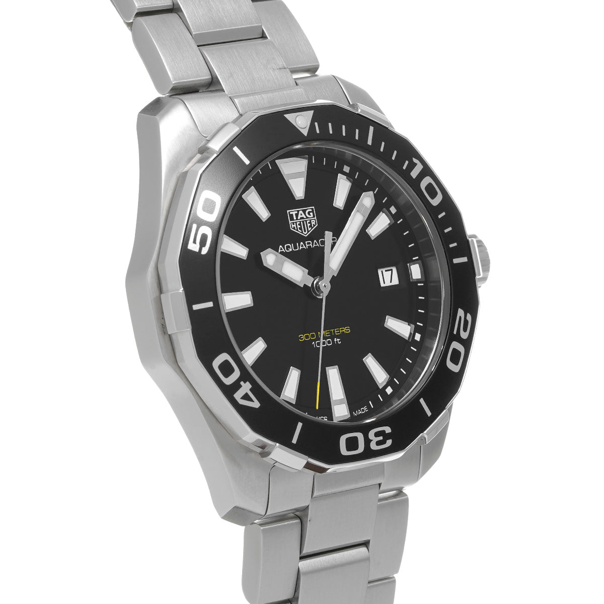 Aquaracer Quartz WAY111A.BA0928 Black TAG HEUER Men's [Pre-Owned].