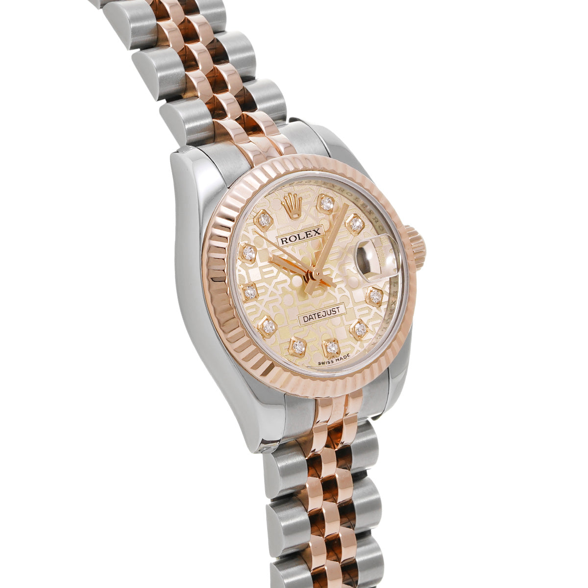 DATE JUST 179171G (manufactured circa 2006) Pink Computer/Diamond ROLEX Ladies [Pre-Owned].