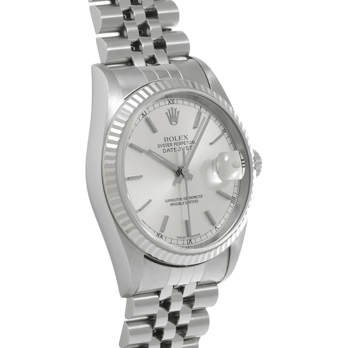 DATE JUST 16234 K (manufactured circa 2001) Silver ROLEX Men's [Pre-Owned].