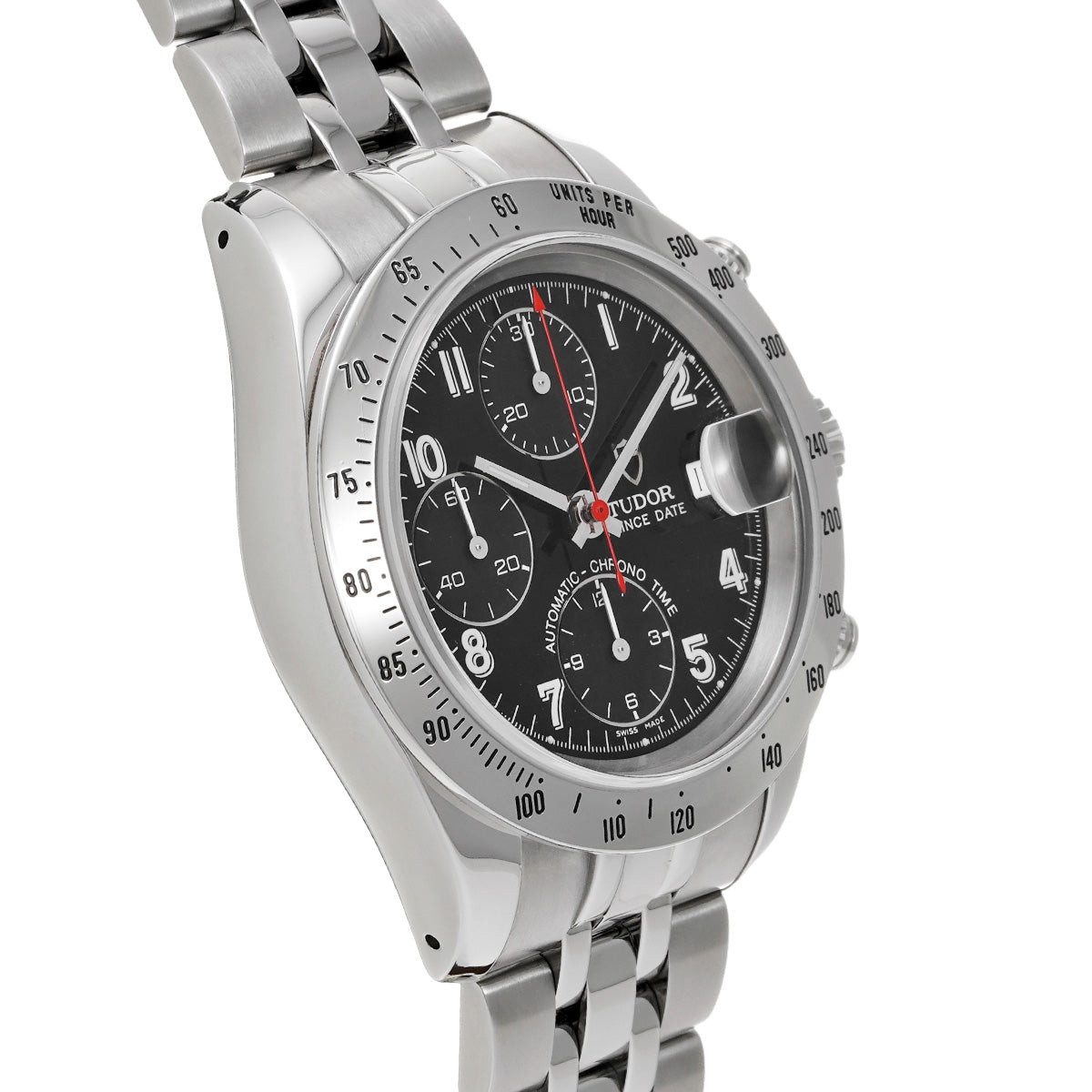 Chronotime 79280P Black TUDOR Men's [Pre-owned].