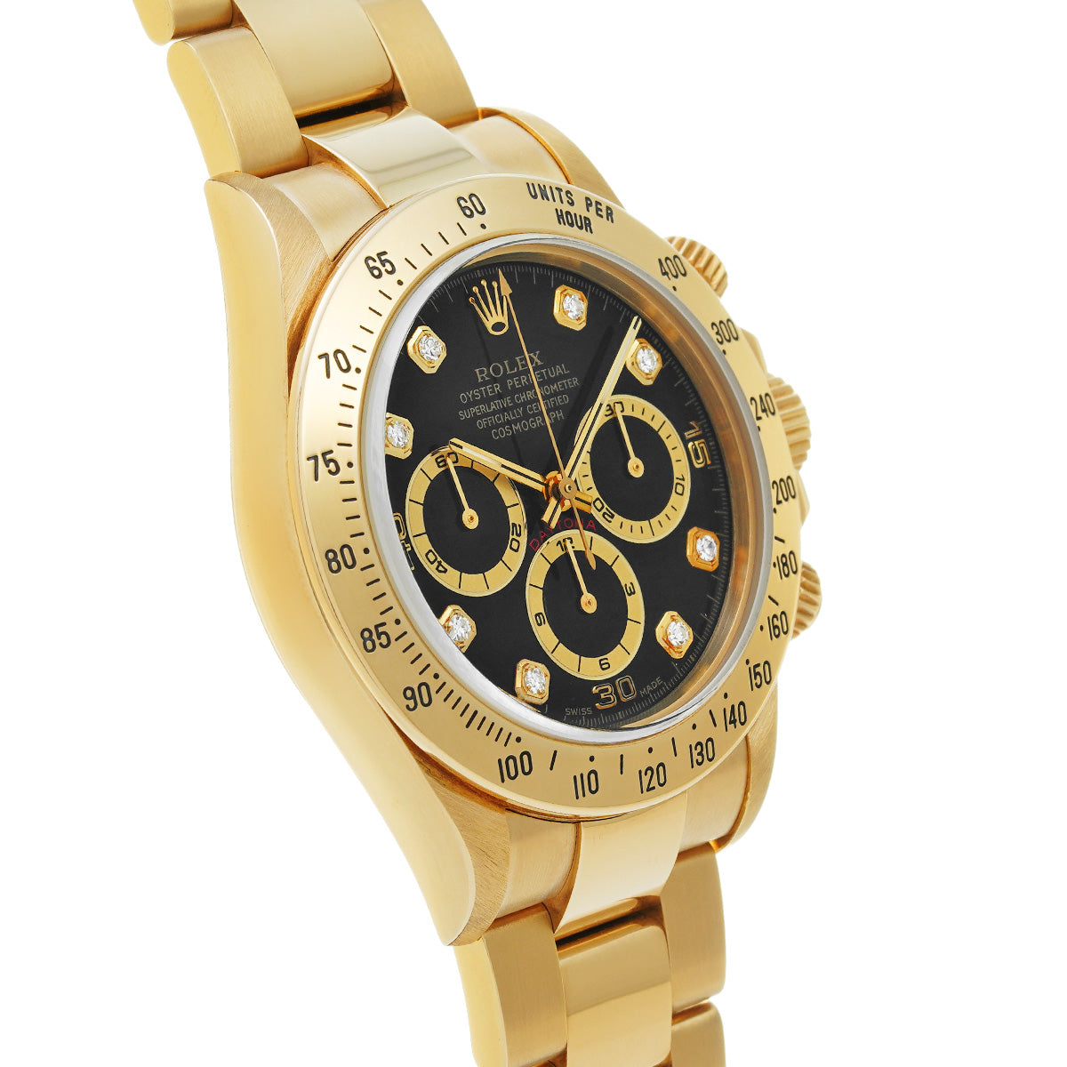 Cosmograph Daytona 16528G T (manufactured around 1996) Black/Diamond ROLEX Men's [Pre-Owned].
