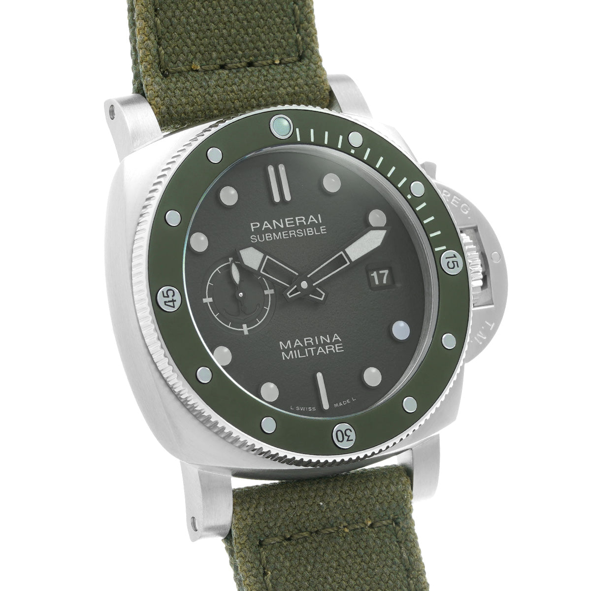 Submersible Marina Militare PAM01697 AB No. (manufactured in 2025) Matte Green PANERAI Men's [New].