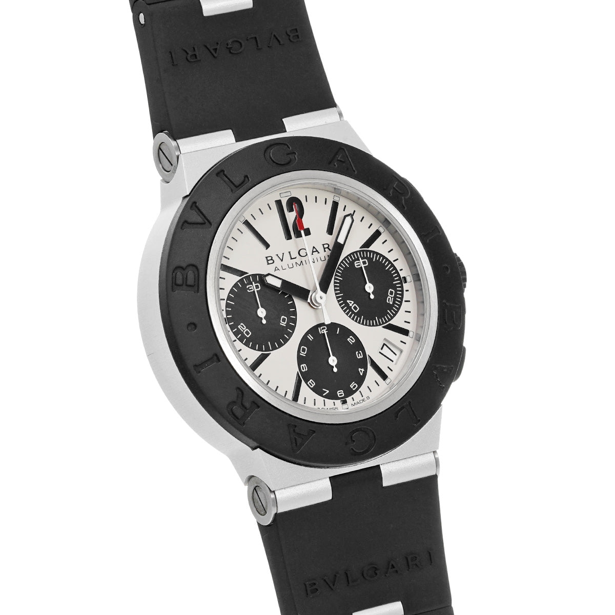 Aluminum Chronograph BB40ATCH Silver/Black BVLGARI Men's [Pre-Owned].