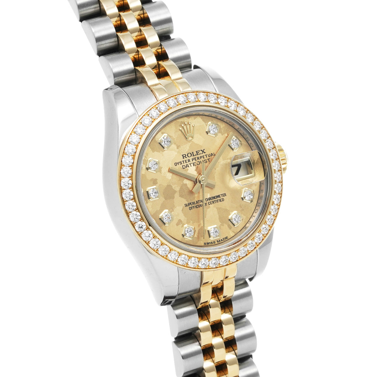 Lady Datejust 26 179383G Random Serial Gold Crystal/Diamond ROLEX Ladies [Pre-Owned].