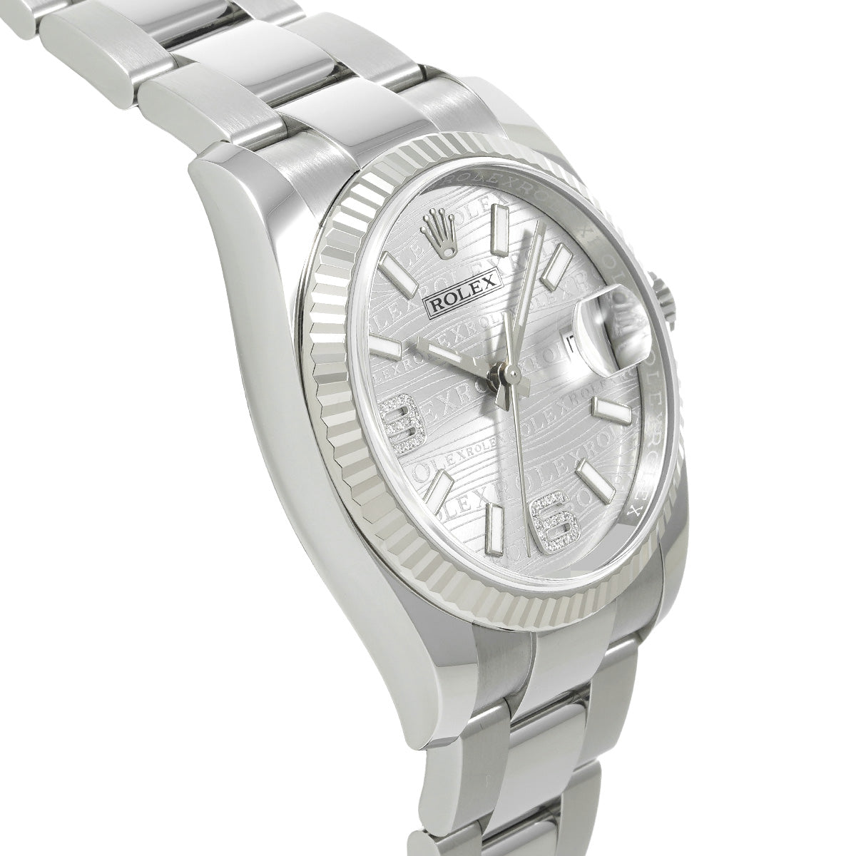 DATE JUST 116234 Random Serial Silver/Diamond ROLEX Men's [Pre-Owned].