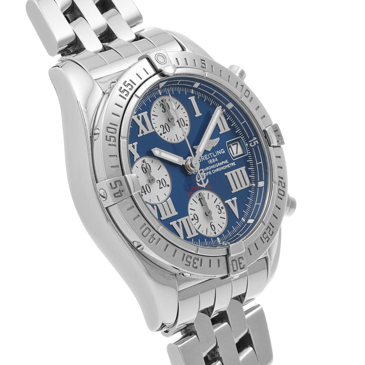 Chrono Cockpit A152C78PA Blue/Silver BREITLING Men's [Pre-Owned].