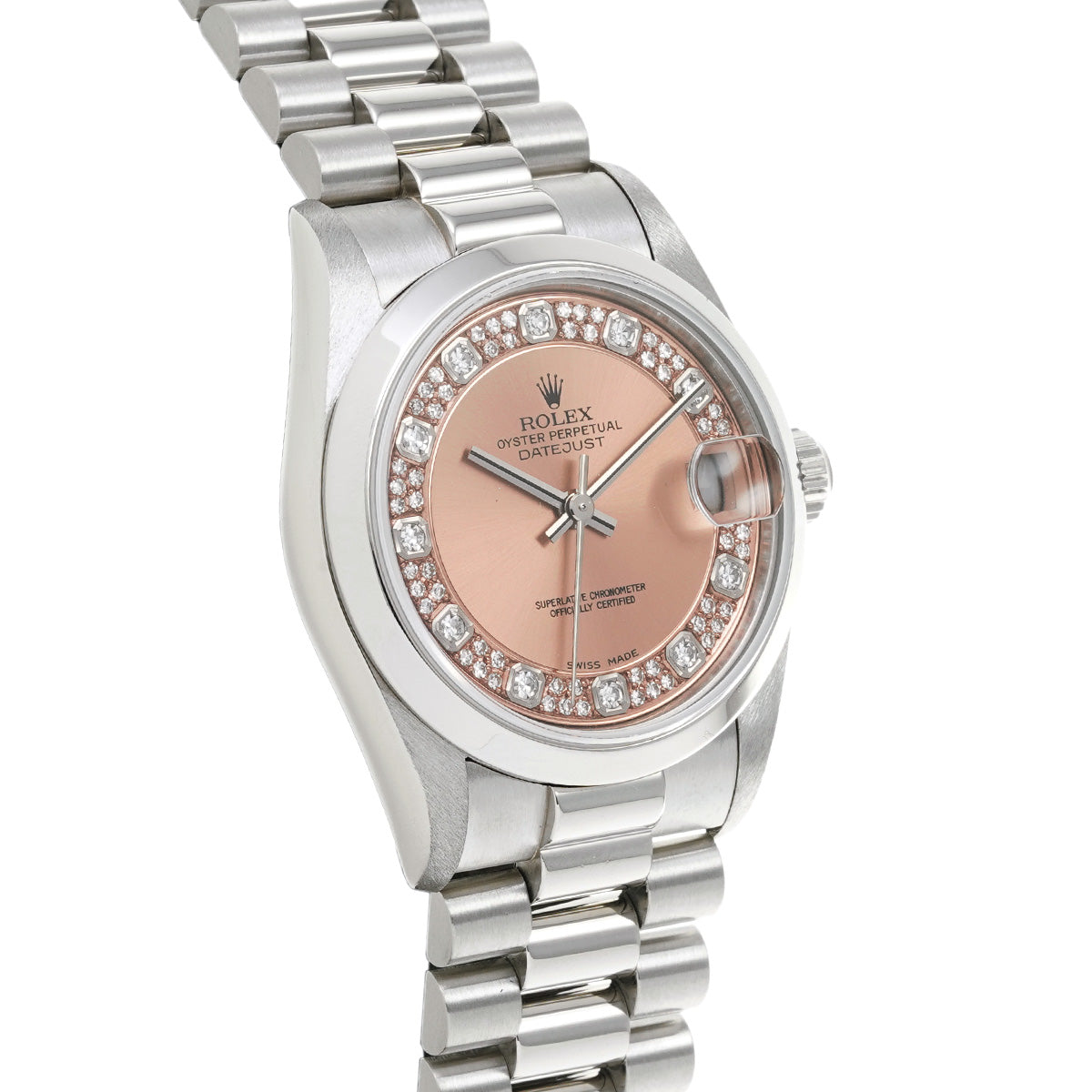 DATE JUST 68246 N (manufactured circa 1992) Pink/Diamond ROLEX Ladies [Pre-Owned].