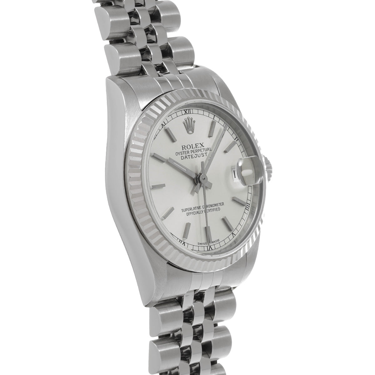 DATE JUST 78274 K (manufactured circa 2001) Silver ROLEX Unisex [Pre-owned].