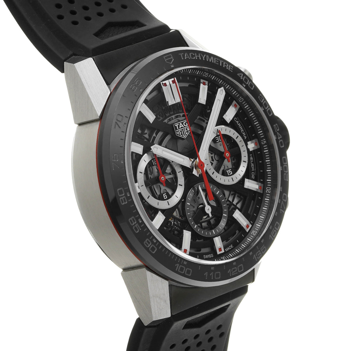 CARRERA Calibre Heuer 02 Chronograph CBG2010.FT6143 Black TAG HEUER Men's [Pre-Owned].