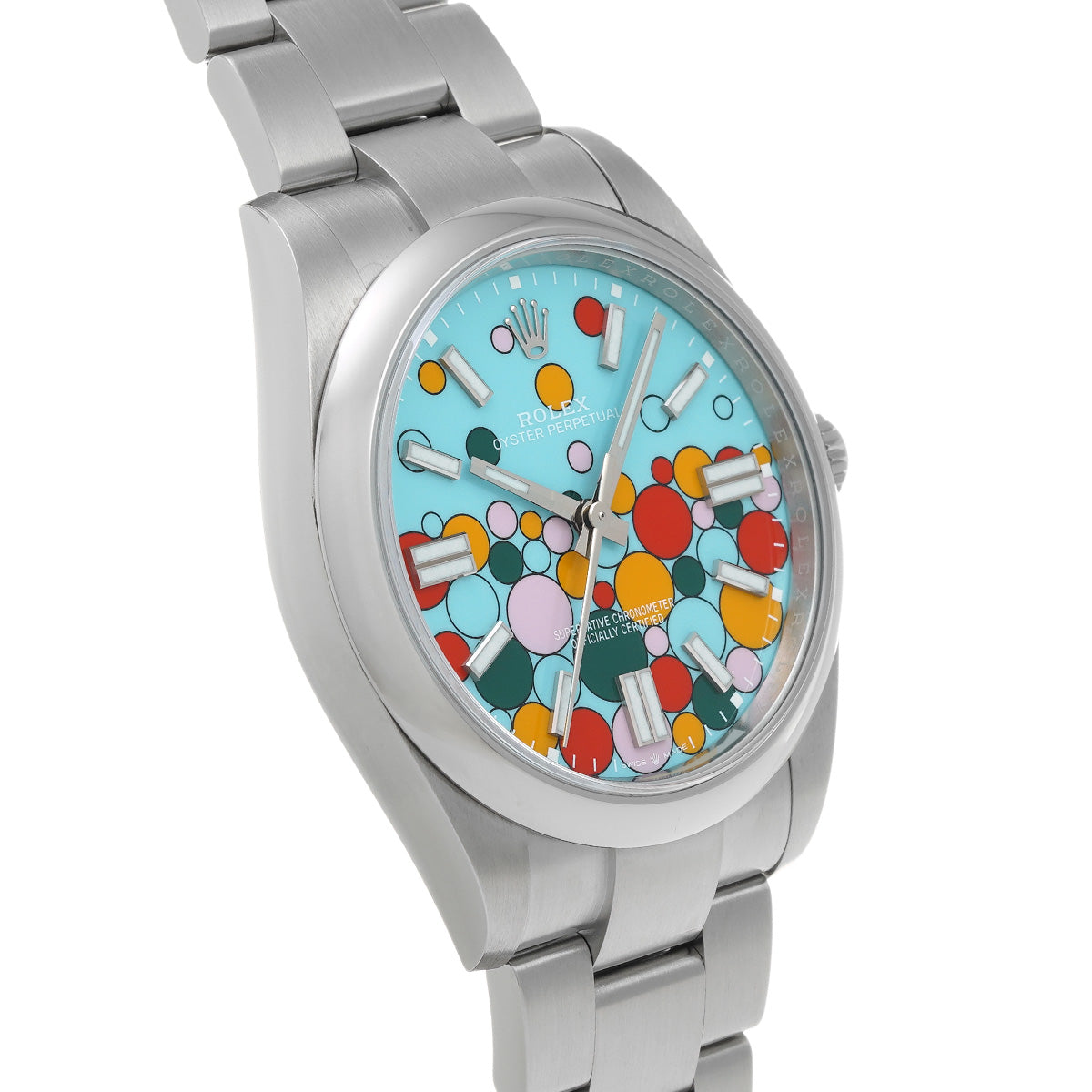 Oyster Perpetual 41 124300 Turquoise Blue Celebration-Motif ROLEX Men's [Pre-Owned].