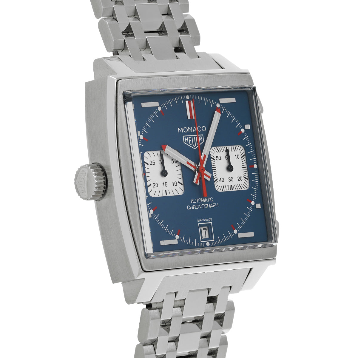 Monaco Calibre 11 Chronograph Steve McQueen CAW211P.FC6356 Blue/Silver TAG HEUER Mens [Pre-Owned]