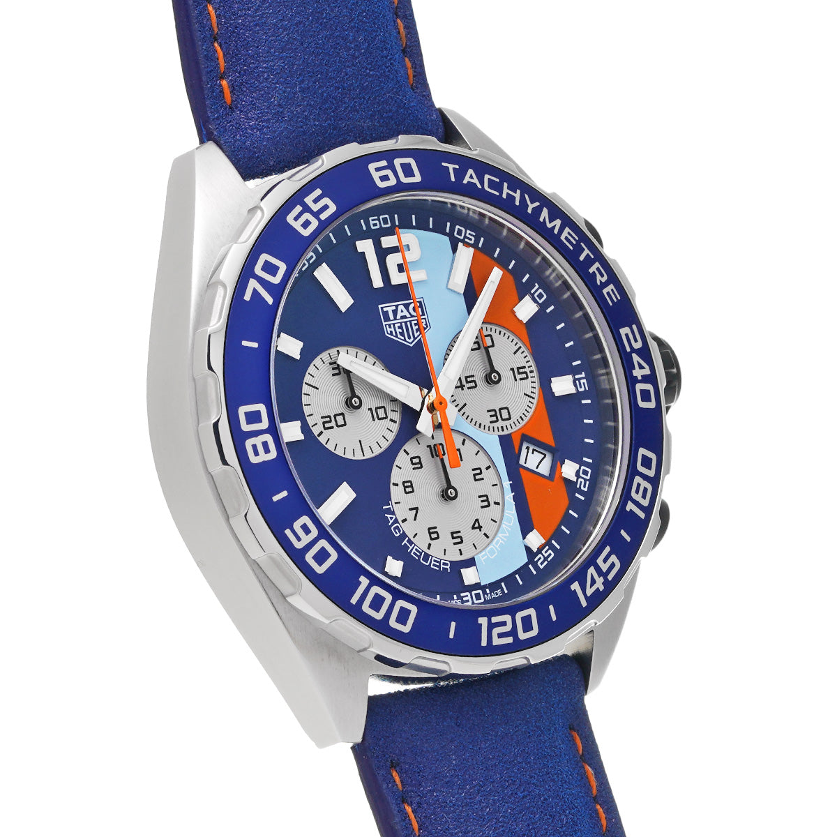 Formula 1 Quartz Chronograph Gulf CAZ101N.FC8243 Blue/Silver TAG HEUER Mens [Pre-Owned]