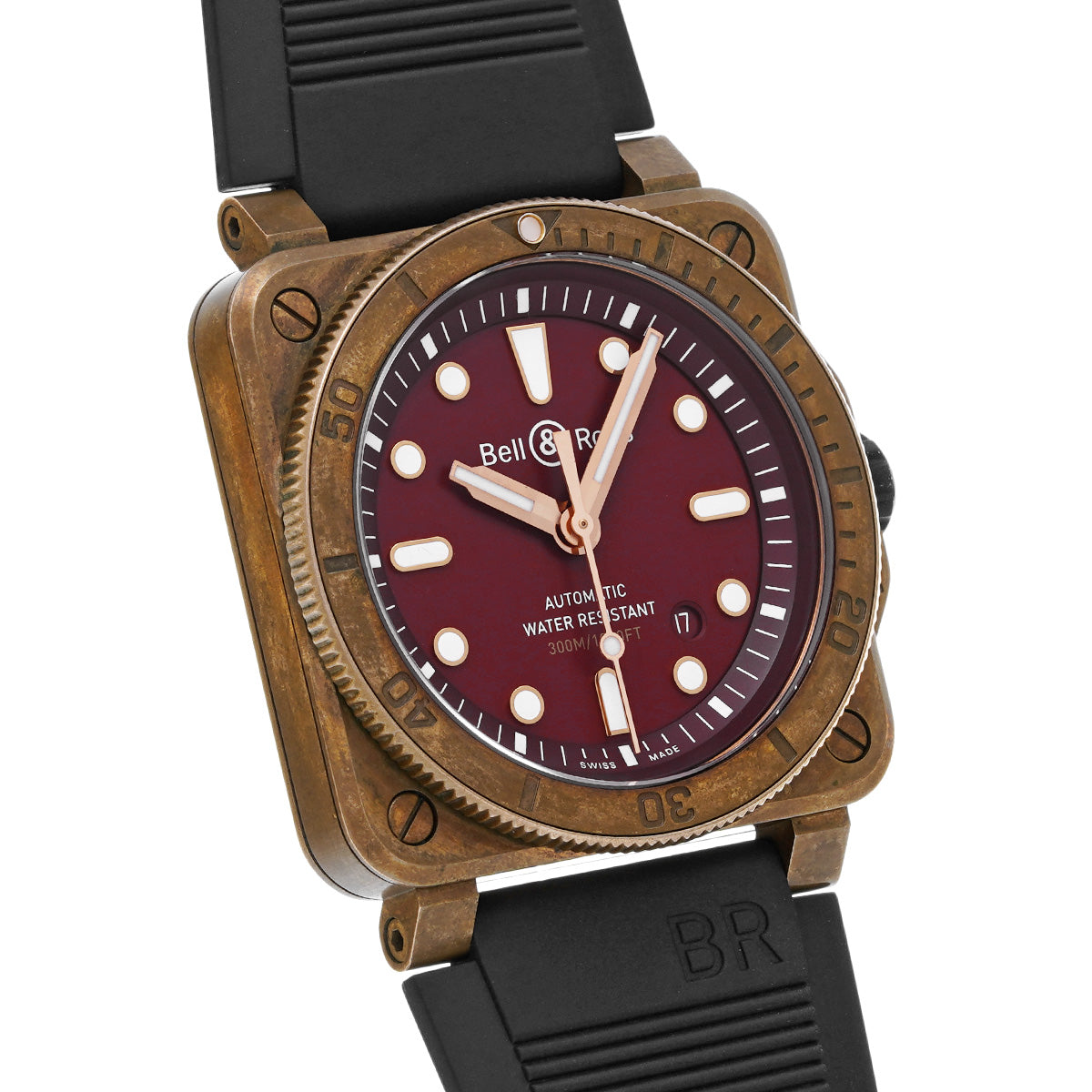BR 03-92 Diver BR03-92 Burgundy Bell &amp; Ross Men's [Pre-owned]
