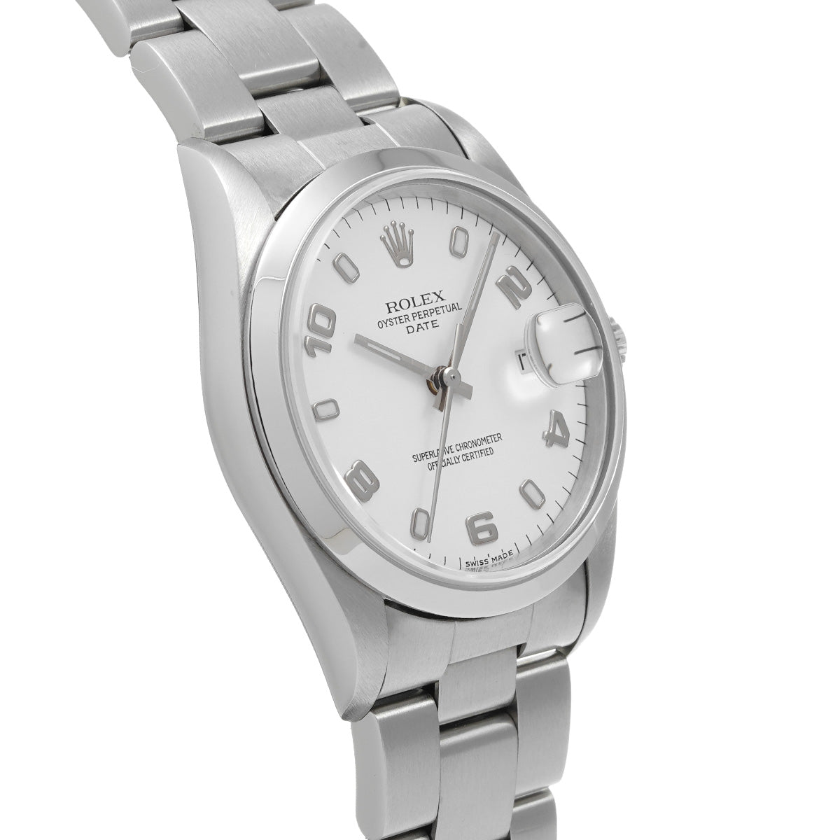 Oyster Perpetual Date 15200 A (manufactured circa 1999) White ROLEX Men's [Pre-Owned].