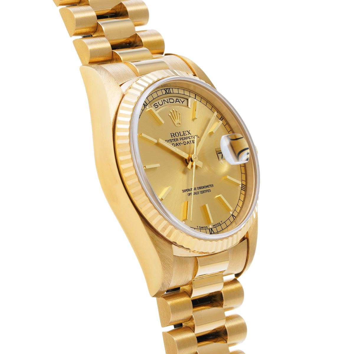 Day Date 18238 W (manufactured circa 1995) Champagne ROLEX Men's [Pre-Owned].