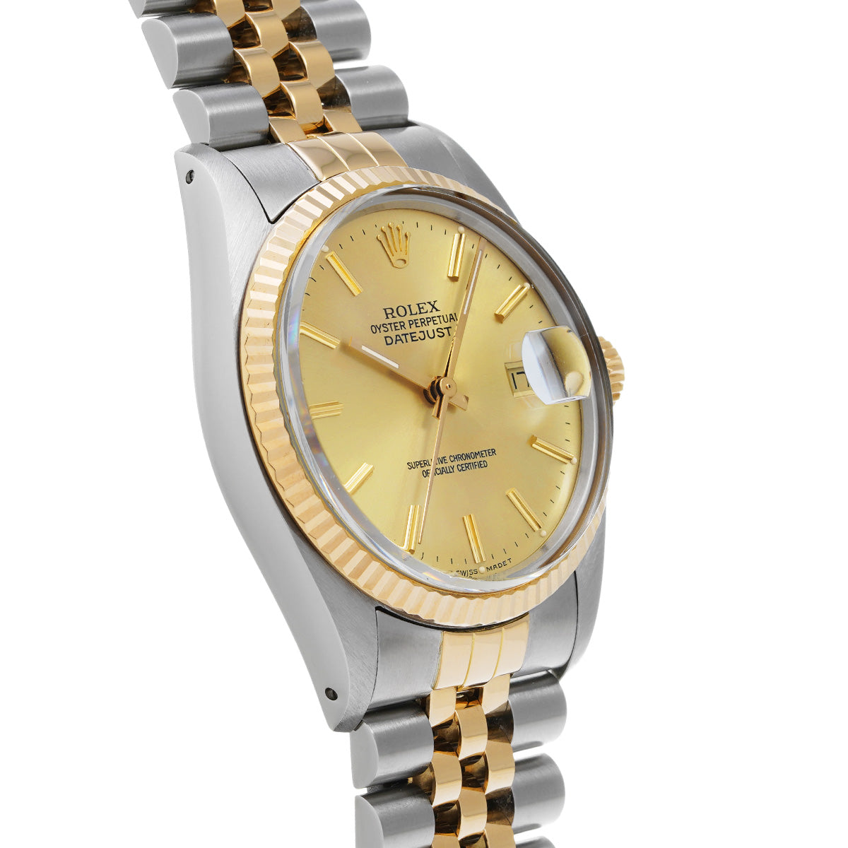 Datejust 16013 R (manufactured circa 1987) Champagne ROLEX Men's [Pre-Owned].