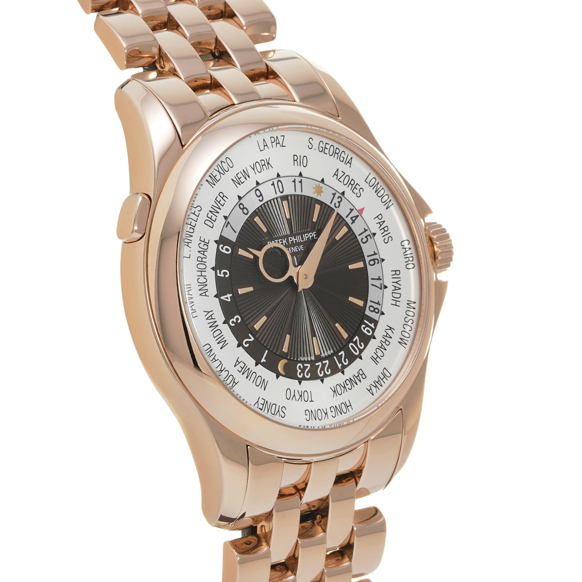 World Time 5130/1R-011 Brown/Silver PATEK PHILIPPE Men's [Pre-Owned].