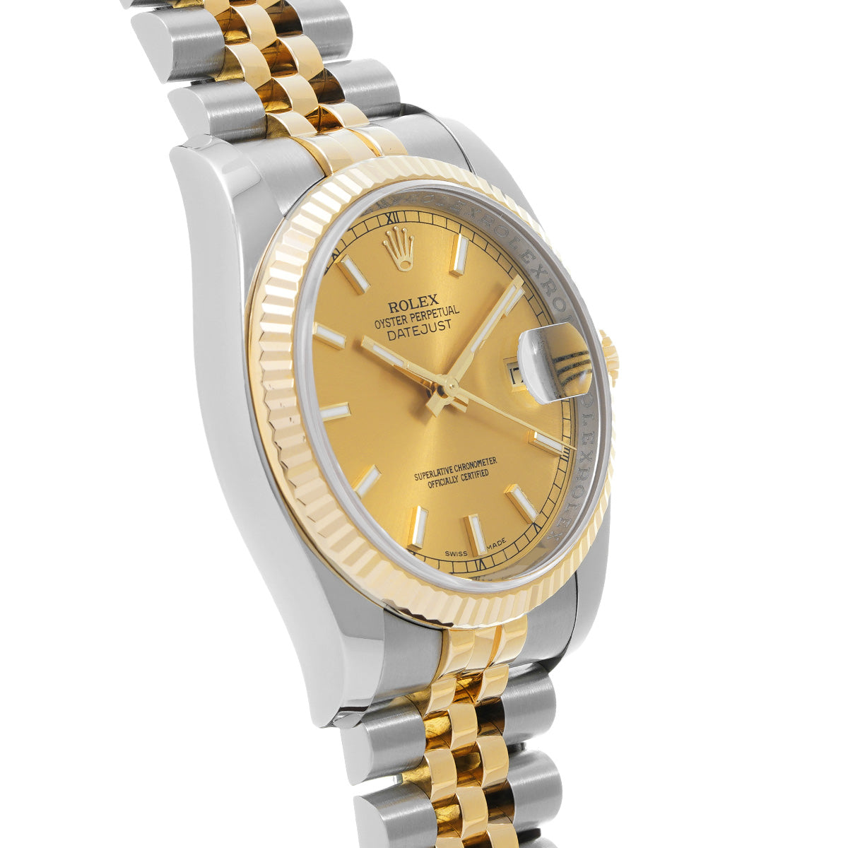 DATE JUST 116233 Random Serial Champagne ROLEX Men's [Pre-Owned].