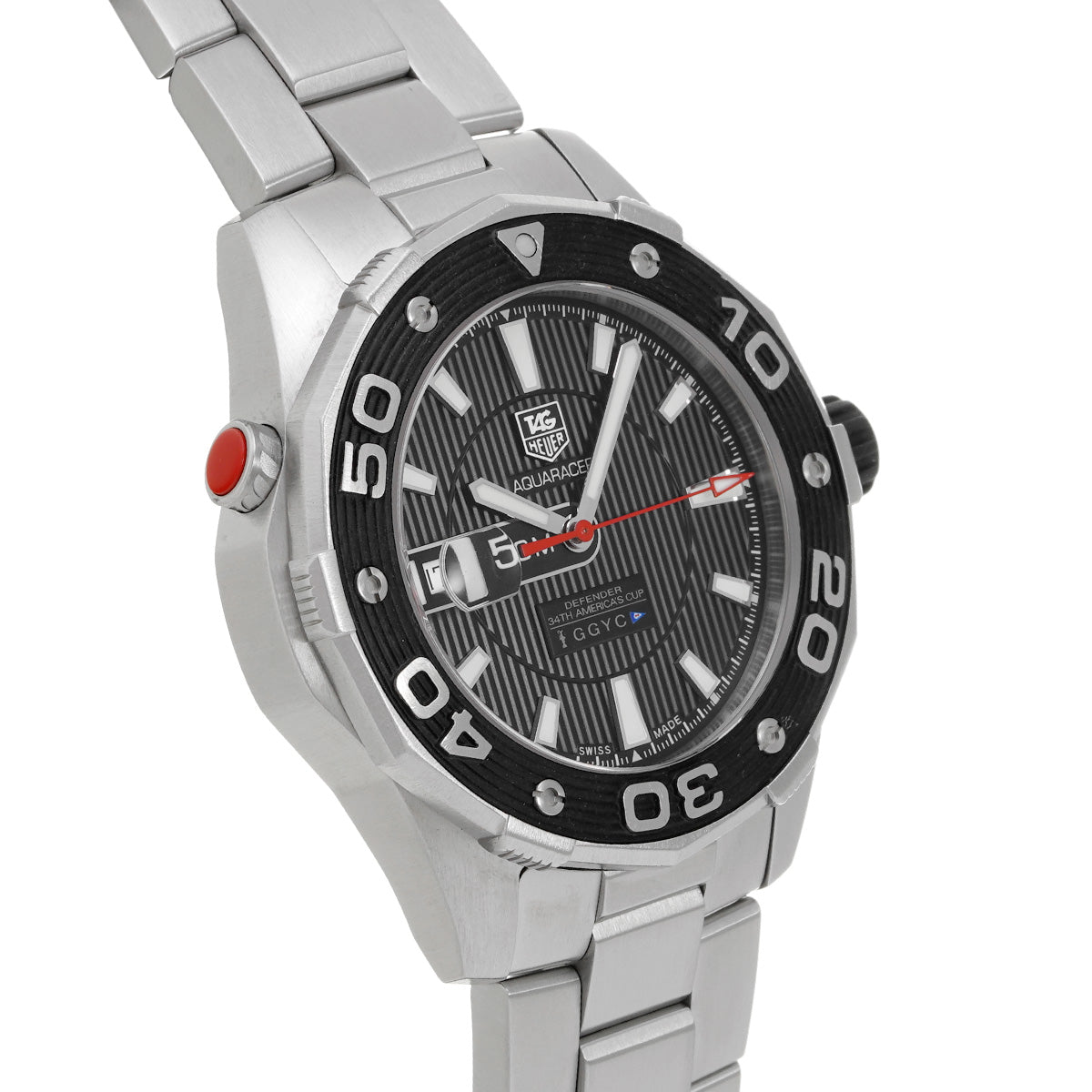 Aquaracer Calibre 5 America's Cup WAJ2119.BA0870 Black TAG HEUER Men's [Pre-Owned]