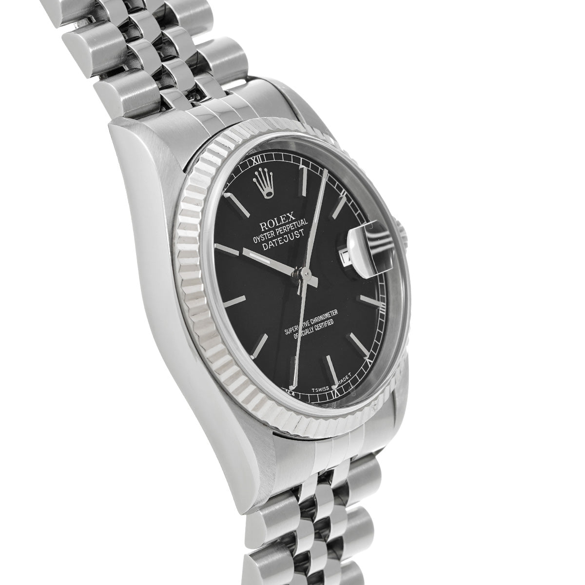 DATE JUST 16234 T (manufactured in 1996) Black ROLEX Men's [Pre-Owned].