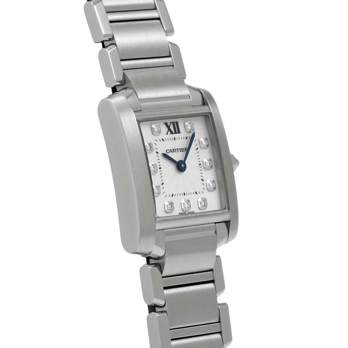 Tank Francaise SM WE110006 Silver / Diamonds CARTIER Ladies [Pre-owned]