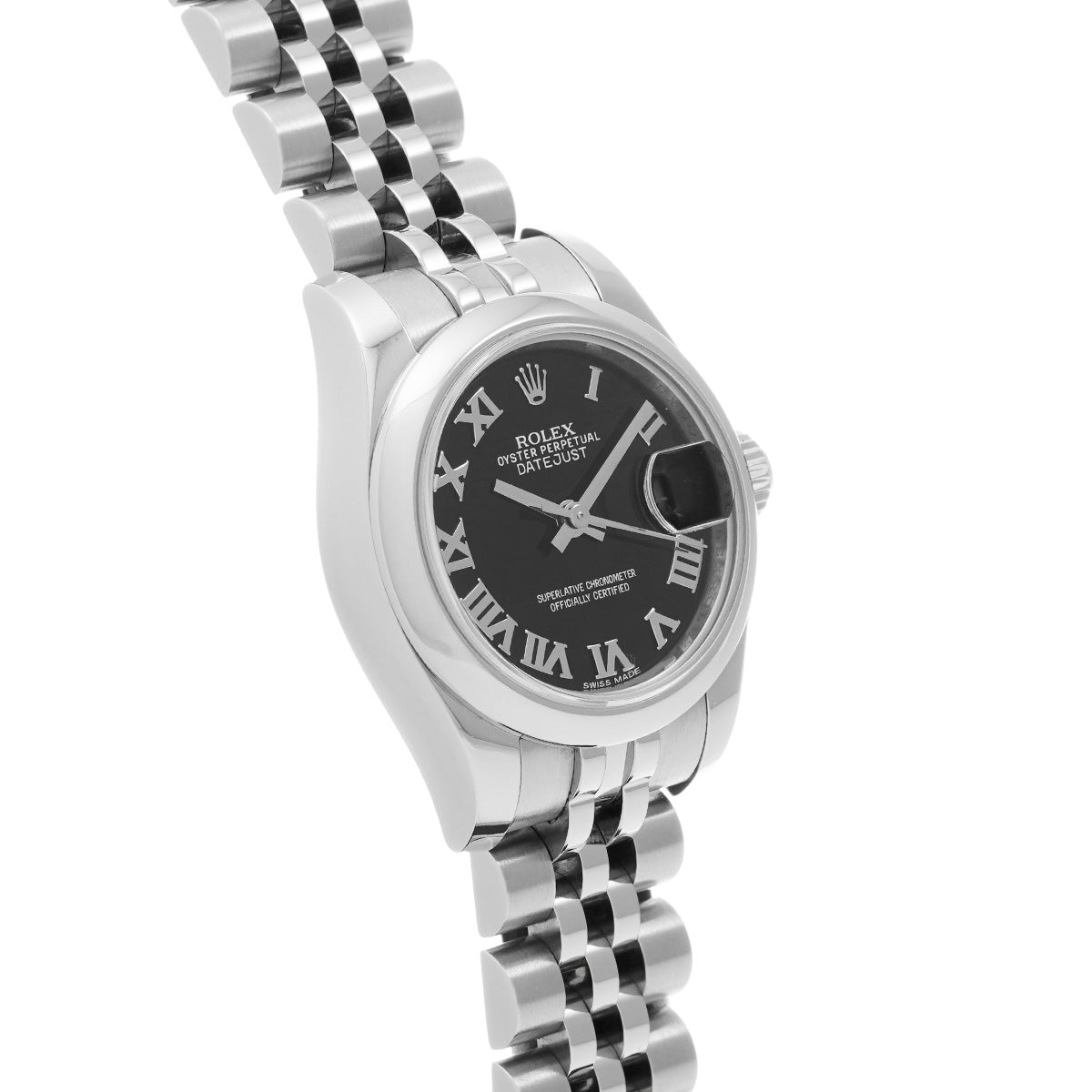 DATE JUST 179160 Random Serial Black ROLEX Ladies [Pre-owned].
