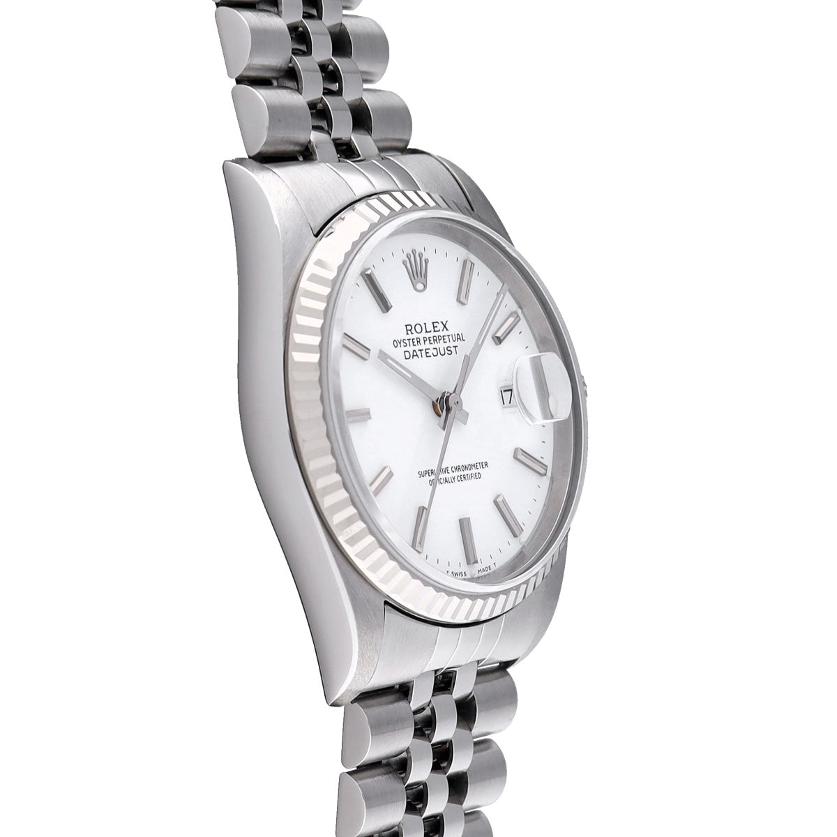DATE JUST 16234 Y (made around 2002) White ROLEX Men's [Pre-Owned].