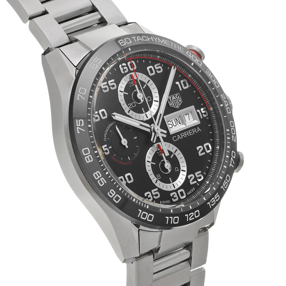 CARRERA Calibre 16 Chronograph CBN2A1AA.BA0643 Black TAG HEUER Men's [Pre-Owned].