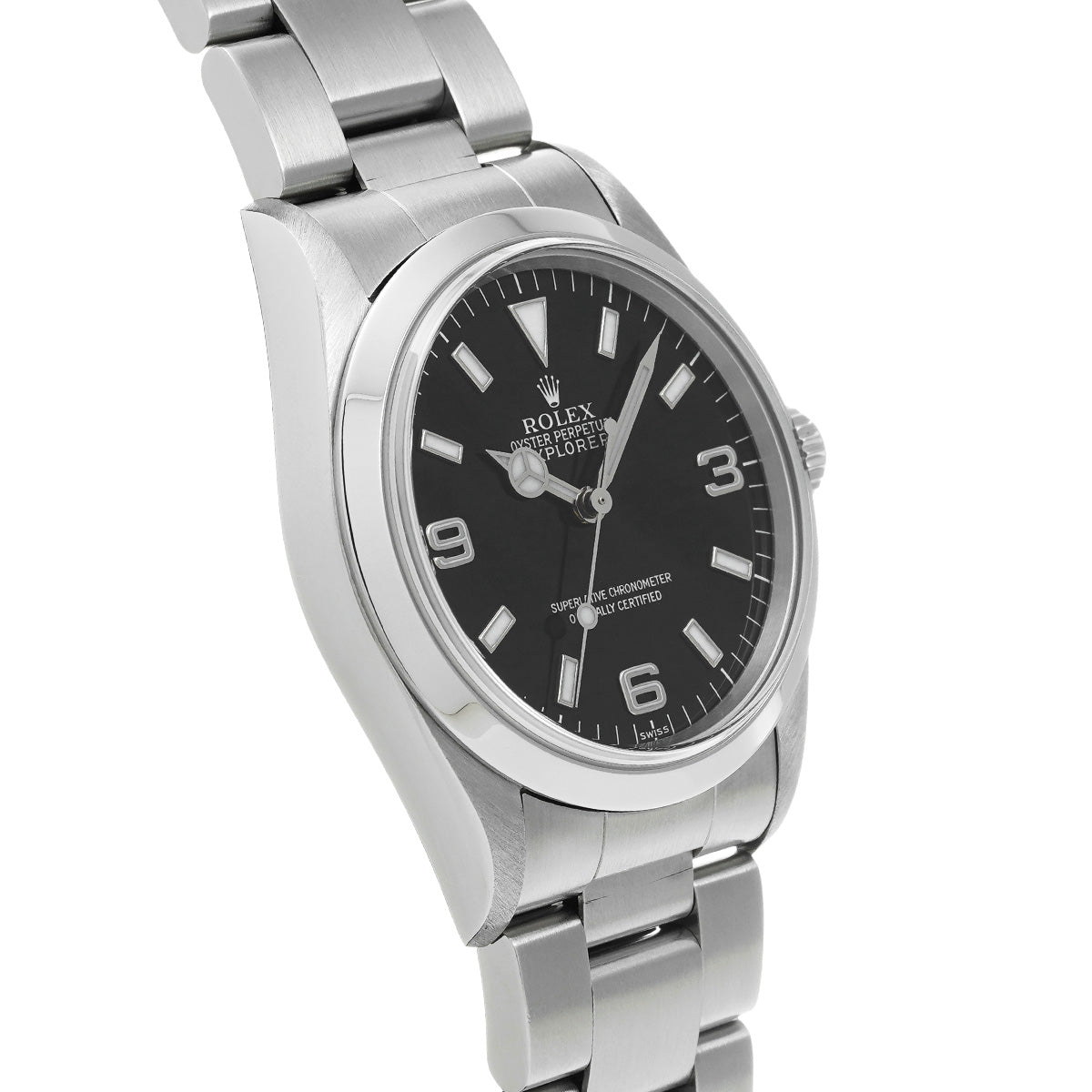 Explorer 14270 U (manufactured circa 1997) Black ROLEX Men's [Pre-Owned].