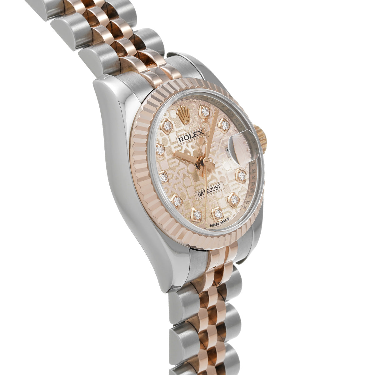 DATE JUST 179171G Random Serial Pink Computer/Diamond ROLEX Ladies [Pre-Owned].