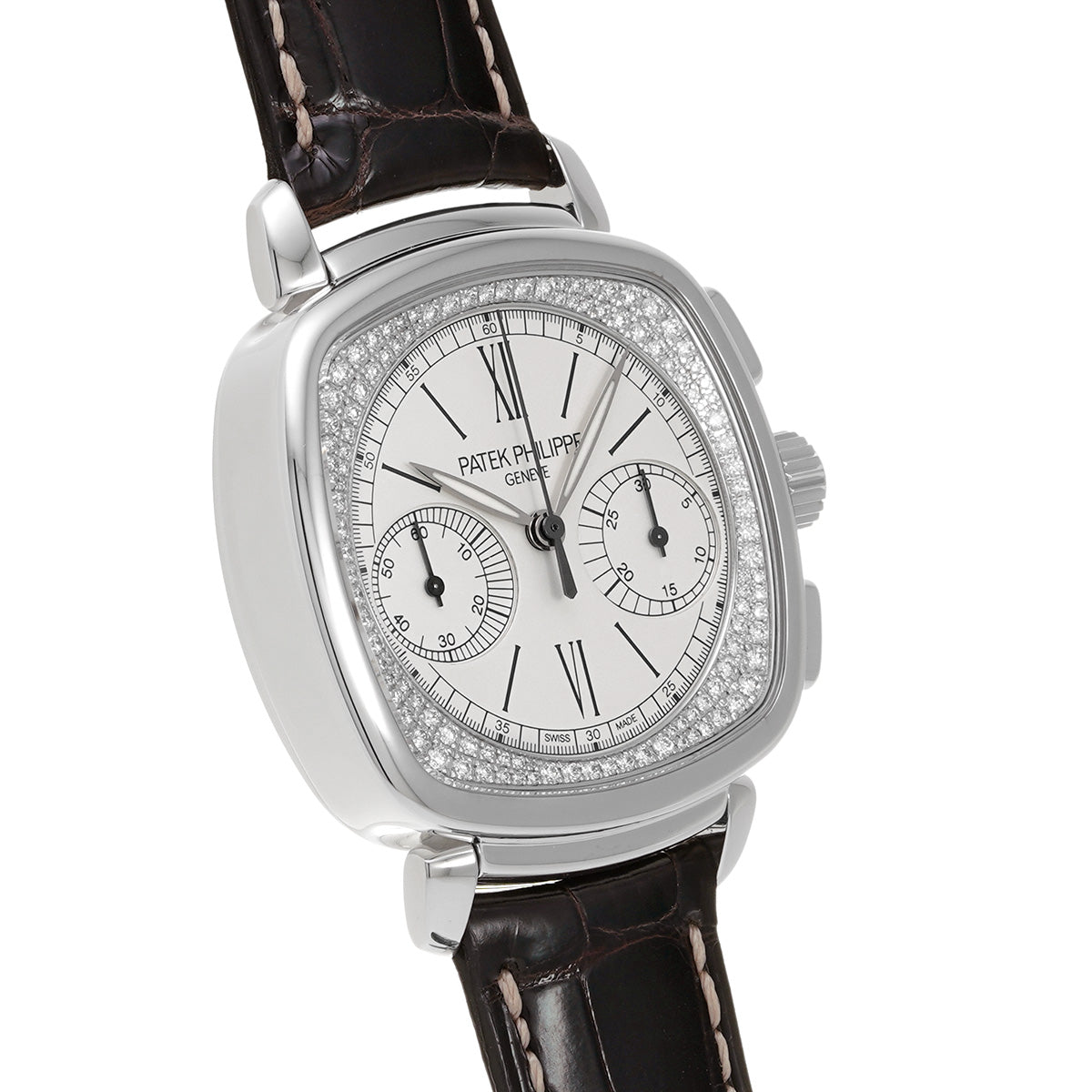 Complication Chronograph 7071G-001 Silver/Diamond PATEK PHILIPPE Ladies [Pre-Owned].