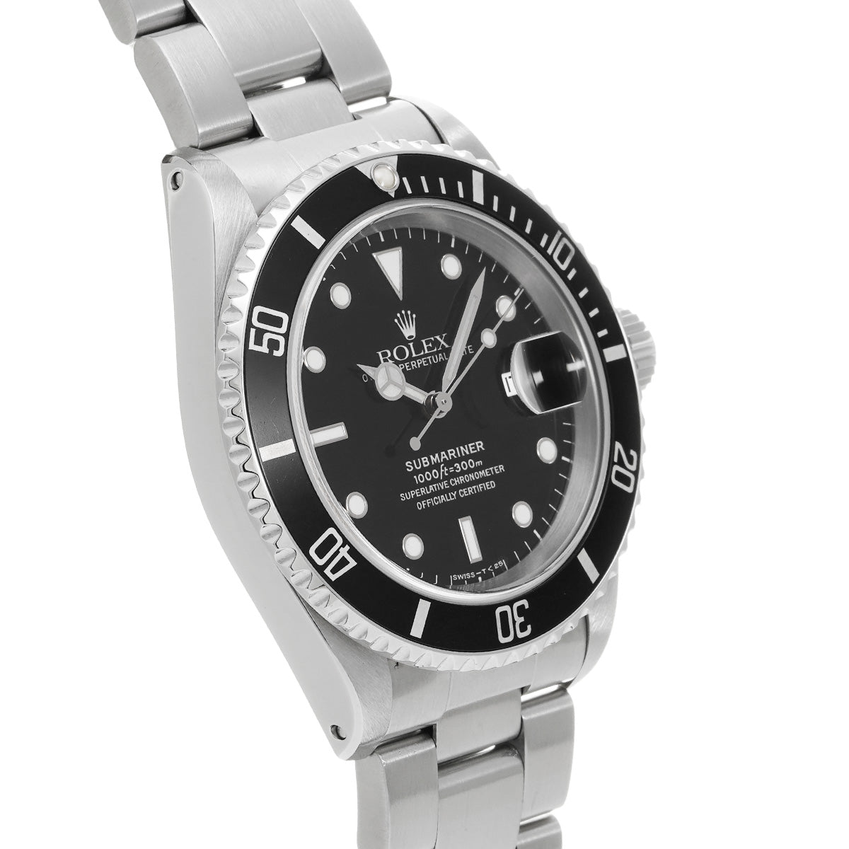 Submariner Date 16610 U (manufactured circa 1998) Black ROLEX Men's [Pre-Owned].