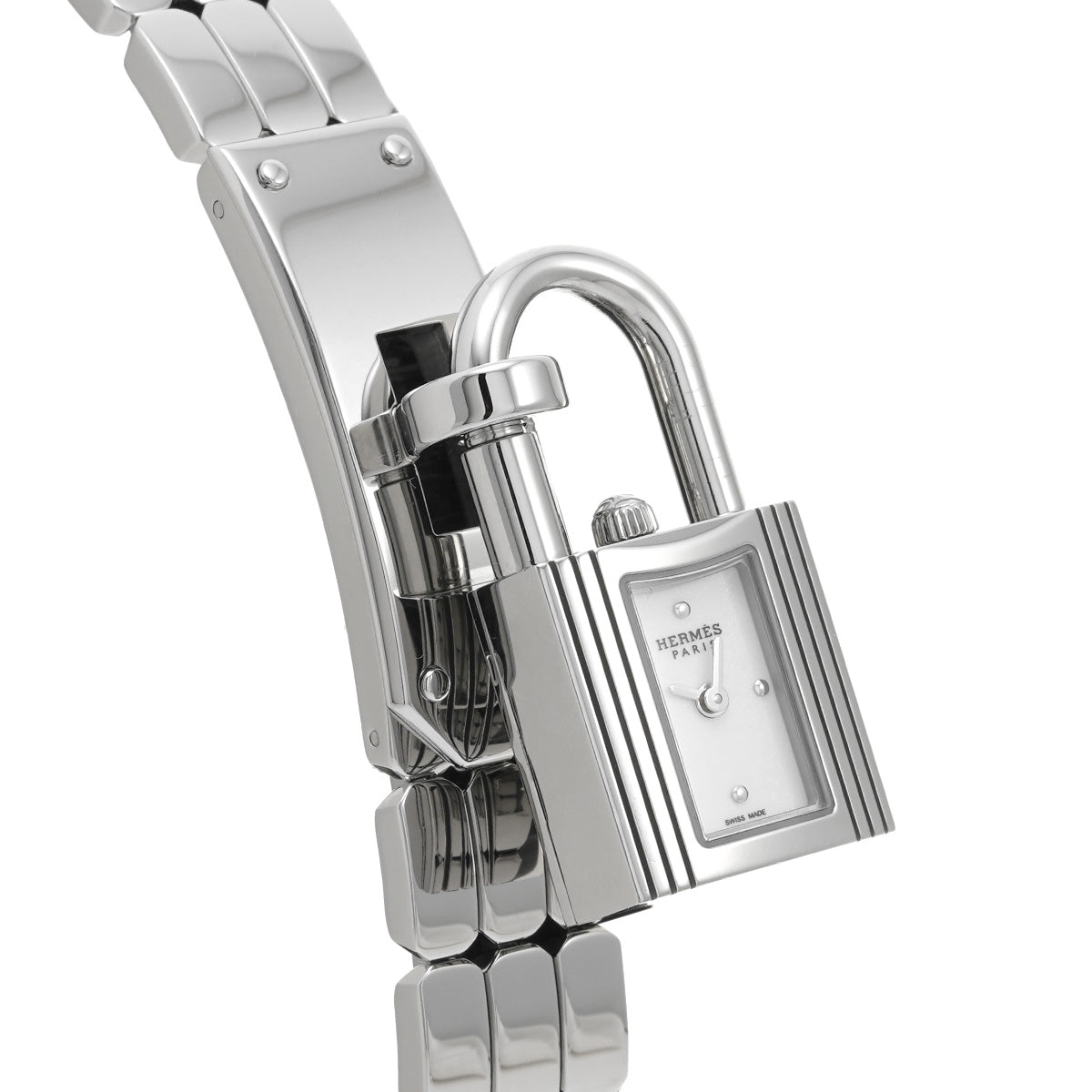 KE4.110.132 Kelly watch White HERMES Ladies [Pre-owned].