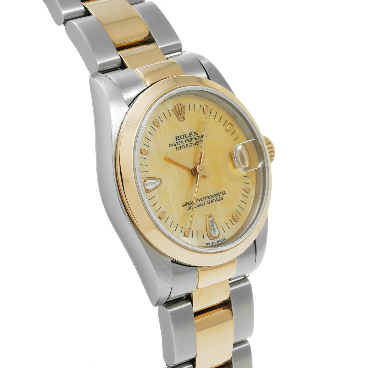 DATE JUST 78243N2BR A (manufactured circa 1999) Yellow MOP/Diamond ROLEX Ladies [Pre-Owned].