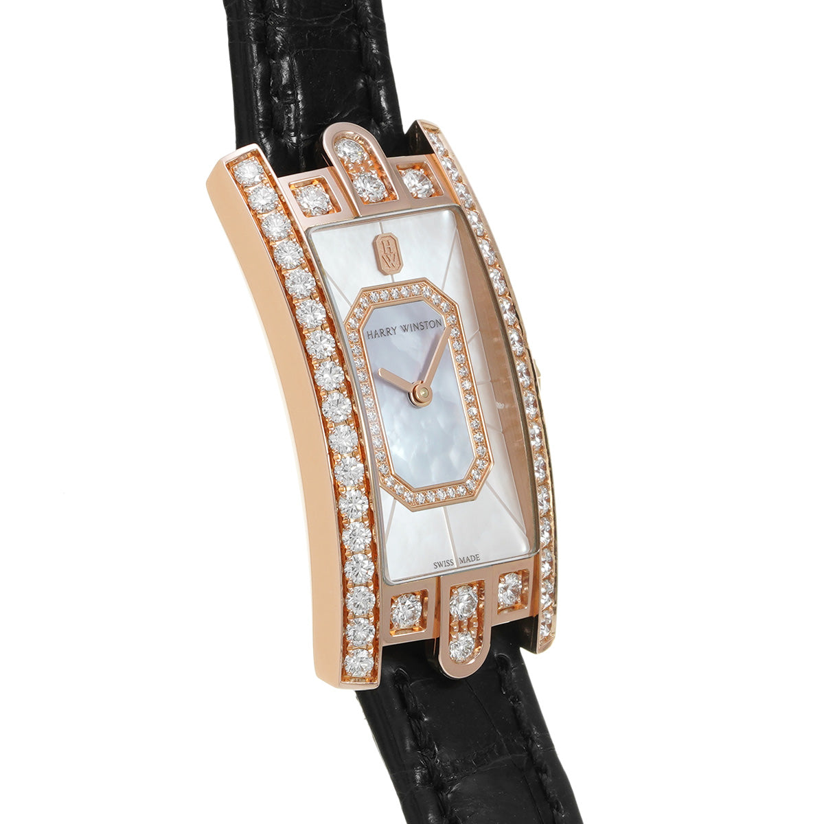 Avenue C Emerald AVCQHM19RR037 White MOP/Diamond HARRY WINSTON Ladies [Pre-Owned].