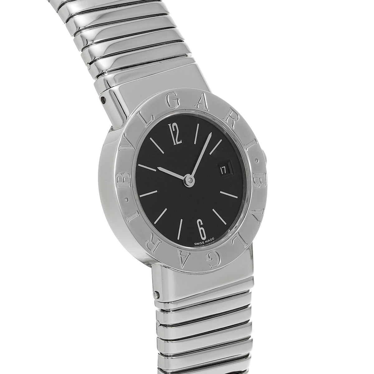 Bulgari Bulgari Tubogas BB262TS Black BVLGARI Ladies [Pre-owned].